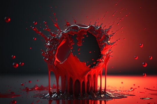 Red blood or paint splashes