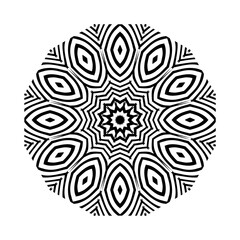 Circular pattern in form of mandala for Henna, tattoo, decoration. Decorative ornament in ethnic oriental style. Coloring book page. ornamental round lace ornament.Dot Mandala - Form of Mandala.