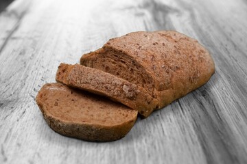 Sliced tasty fresh Bread on desk