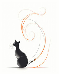 minimalistic cat