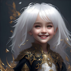 銀色の髪をした少女 girl with silver hair