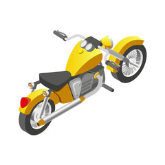 Isometric Motorbike Illustration