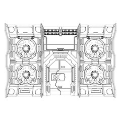 Armour Bunker Door Vector. Illustration Isolated On White Background. A vector illustration Of An Armour Door.