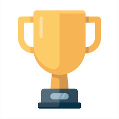 Best simple champion cup winner trophy award and victory. Illustration Vector