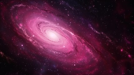 Pink universe light. Galaxies sky in space Planets and stars beauty of Galaxy space exploration.
