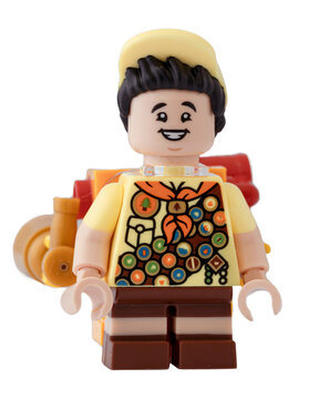 Dortmund - Deutschland 22. April 2023 Lego Minifigure Russell aus dem Film Oben