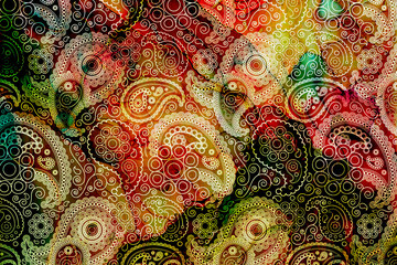 red and yellow background