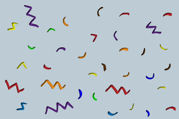 seamless pattern. confetti background Modern stylish abstract texture. Repeating geometric shapes with papercut style background	