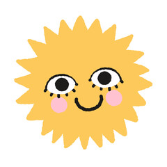 Orange Sun Cute Element For Decoration