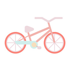 bicycle, children's bicycle, bright, beautiful, cute, volumetric, pink nude, 3d, bicycle icon, small, medium