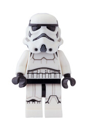 Naklejka premium Dortmund - Deutschland 22. April 2023 Lego Minifigure Stormtrooper aus Star Wars