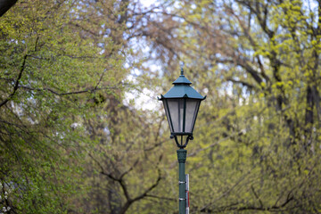 Old wall street lighting in the Old Town of Krakow