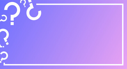 Square background with question mark illustration.