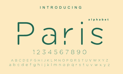 Paris font. Elegant alphabet letters font and number. Classic Copper Lettering Minimal Fashion Designs. Typography fonts regular uppercase and lowercase. vector illustration