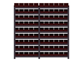 Material Tool Box W Iron Shelf 3D model