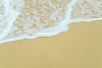 Fototapeta na wymiar Line from the sea wave on the sand