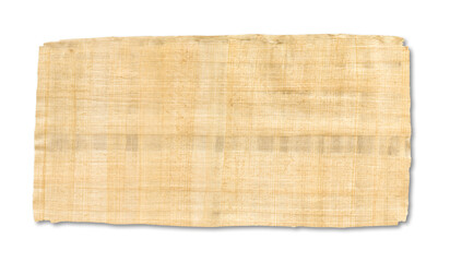 Old papyrus texture isolated on white background. Banner wallpaper