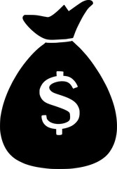 money bag icon vector symbol design illustration