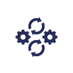 iteration icon on white, vector pictogram