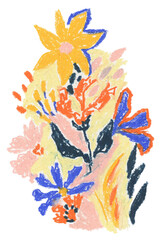 coloured pencil element hand drawn color pencil flower rough brush kid drawing 