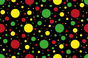 Colorful seamless pattern. Colored Endless Background with Circles. Geometrical Background. Vector illustration. Wallpaper and bed linen print.