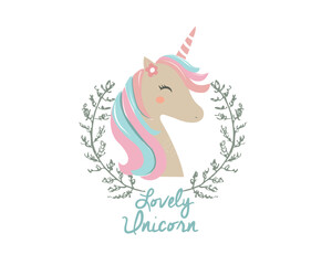 Obraz premium unicorn horse magic ositive quote 
