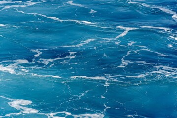 Blue water surface with natural pattern.