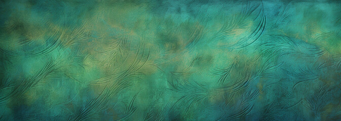an abstract painting of green and blue water. Generative Ai