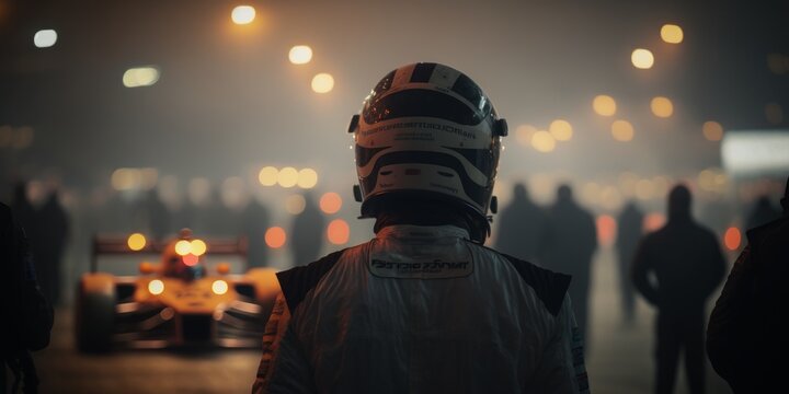 An F1 driver waits for the race to begin. Generative AI
