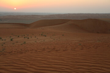 Fototapeta na wymiar Beautiful sandy desert in Oman