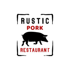 Pork Pig Cattle Farm Flyer Ranch Logo Design Inspiration