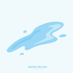 Obraz premium Blue water splash, element and illustration