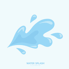 Obraz premium Blue water splash, element and illustration