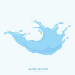 Obraz premium Blue water splash, element and illustration