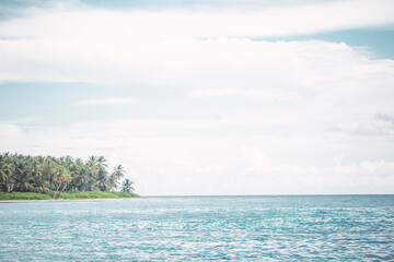 View of Saona Island from the Caribbean Sea