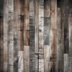 Close up image of a wooden wall. Generative AI