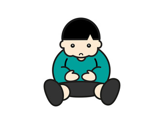 肥満の男の子