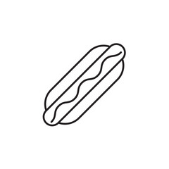 Hot dogs line icon, fast food logo vector