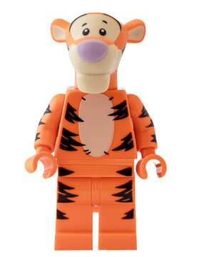 Dortmund - Deutschland 22. April 2023 Lego Minifigure Tigger aus Winnie the Pooth