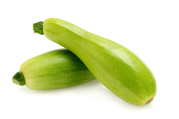courgette on white background.
