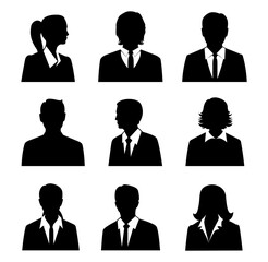 silhouette of heads