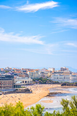 Aerial view of the city of Biarritz, France - obrazy, fototapety, plakaty