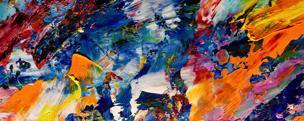 Colorful abstract background wallpaper. Modern motif visual art. Mixtures of oil paint. Trendy hand painting canvas. Wall decor and Wall art prints Idea. 3D Texture. Art object	
