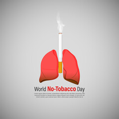 Vector illustration of World No Tobacco Day 31 May