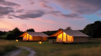 glamping. luxury glamorous camping. glamping in the beautiful countryside