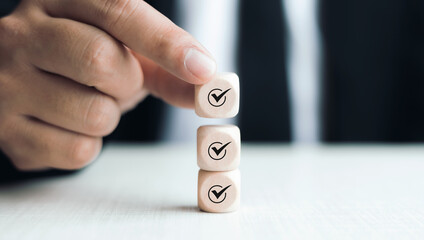 quality management concept with quality assurance or qa and quality control or qc and standard...