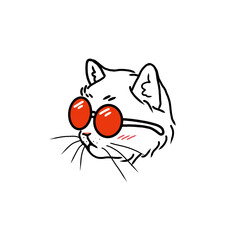 cat and glasses 