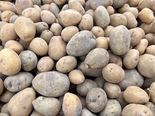 raw potatoes as a background