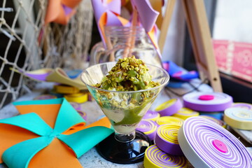 Pistachio ice cream