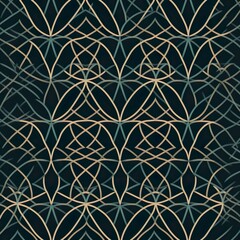 Vector seamless pattern. Modern stylish abstract texture. Repeating geometric shapes from striped elements - Generative AI, Generative, KI